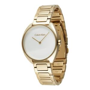 Calvin Klein Analógové hodinky 'TIMELESS'  zlatá / biela