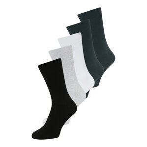 BJÖRN BORG Ponožky  svetlosivá / tmavozelená / čierna / biela