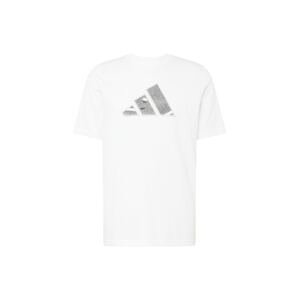 ADIDAS PERFORMANCE Funkčné tričko 'Aeroready Graphic'  sivá / tmavosivá / biela