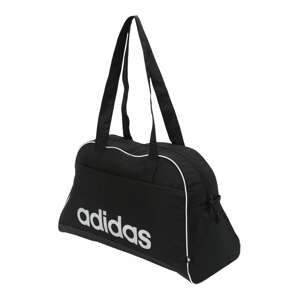 ADIDAS SPORTSWEAR Športová taška 'Essentials Linear Bowling'  čierna / strieborná / biela