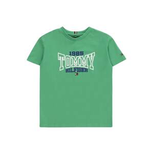 TOMMY HILFIGER Tričko  modrá / zelená / biela