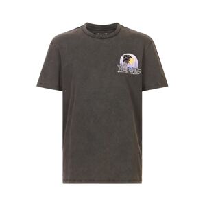 AllSaints Tričko 'CHROMA'  azúrová / svetložltá / pastelovo fialová / čierna melírovaná