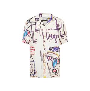 Cotton On Košeľa 'Basquiat'  krémová / tmavofialová / červená / čierna