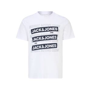 Jack & Jones Plus Tričko 'SPIRIT'  námornícka modrá / biela
