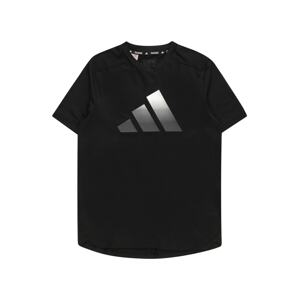 ADIDAS SPORTSWEAR Funkčné tričko 'Train Icons Aeroready Logo'  sivá / čierna / biela