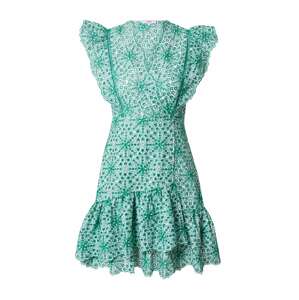 Suncoo Letné šaty 'CASSI'  zelená / šedobiela