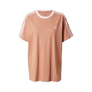 ADIDAS SPORTSWEAR Funkčné tričko 'Essentials'  svetlohnedá / ružová / biela