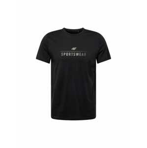 4F Funkčné tričko  čierna / strieborná