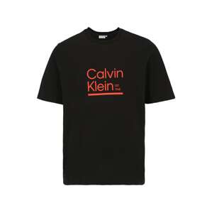 Calvin Klein Big & Tall Tričko  tmavooranžová / čierna