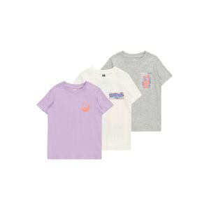 Cotton On Tričko  krémová / sivá melírovaná / pastelovo fialová
