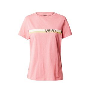 GUESS Funkčné tričko 'MONDAY'  tmelová / svetložltá / ružová