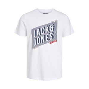JACK & JONES Tričko 'NET'  námornícka modrá / červená / biela