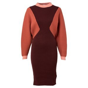 SKFK Pletené šaty 'NAUSIKA'  burgundská / svetločervená