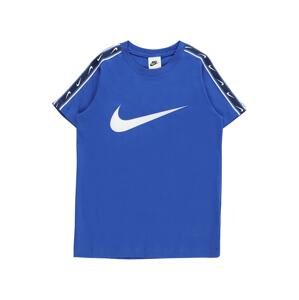 Nike Sportswear Tričko 'REPEAT'  kráľovská modrá / čierna / biela