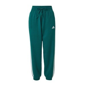 ADIDAS SPORTSWEAR Športové nohavice 'Essentials'  smaragdová / biela