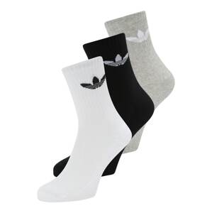 ADIDAS ORIGINALS Ponožky 'Trefoil Cushion Crew '  sivá melírovaná / čierna / biela