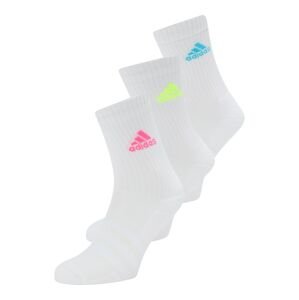ADIDAS SPORTSWEAR Športové ponožky 'Cushioned Crew '  tyrkysová / neónovo zelená / neónovo ružová / biela
