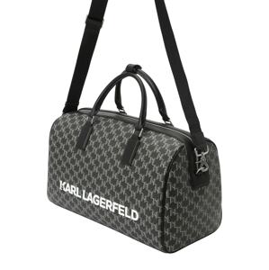 Karl Lagerfeld Víkendová taška  čadičová / čierna / biela