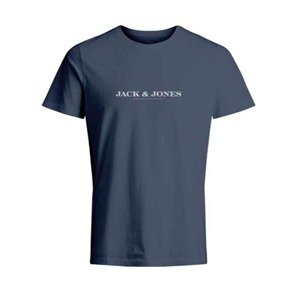 JACK & JONES Tričko 'CARTER'  modrofialová / biela