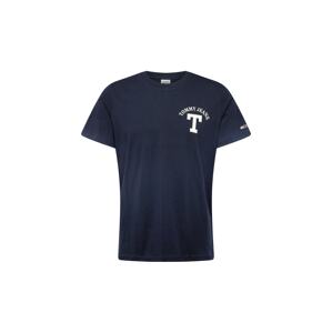 Tommy Jeans Tričko 'LETTERMAN'  námornícka modrá / ohnivo červená / biela