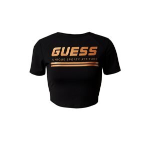 GUESS Funkčné tričko 'AGGIE'  medená / čierna