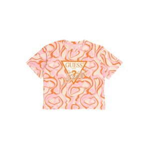 GUESS Tričko  ružové zlato / oranžová / ružová / biela