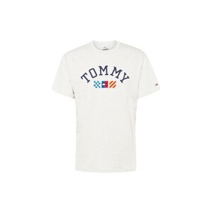 Tommy Jeans Tričko  námornícka modrá / svetlomodrá / svetlosivá / tmavooranžová