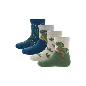 EWERS Ponožky 'Dino'  námornícka modrá / karí / sivá melírovaná / tmavozelená