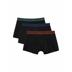 Pull&Bear Boxerky  modrá / zelená / oranžová / čierna