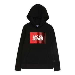Jack & Jones Junior Sveter  tmavočervená / čierna / biela