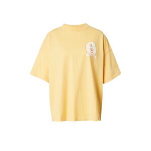 Pegador Oversize tričko 'Brend'  tmavožltá / tmavozelená / oranžová / prírodná biela