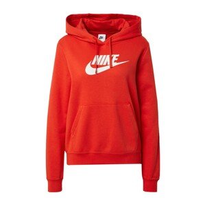 Nike Sportswear Mikina  červená / biela