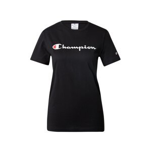 Champion Authentic Athletic Apparel Tričko 'Classic'  oranžovo červená / čierna / biela