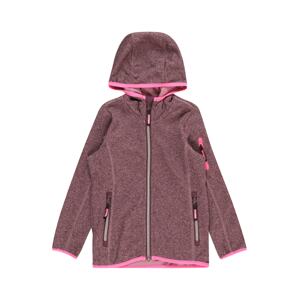 CMP Funkčná flisová bunda  černicová / svetloružová / s ružovými fľakmi / biela
