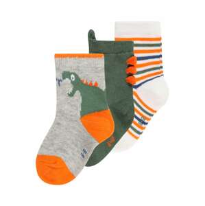 OVS Ponožky  zelená / oranžová / biela