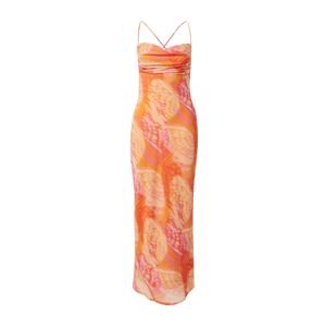 Gina Tricot Večerné šaty  oranžová / tmavooranžová / ružová