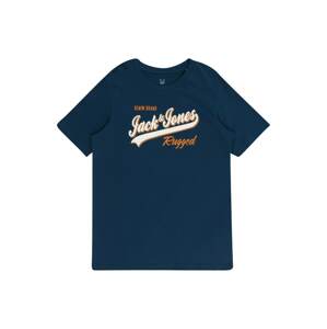 Jack & Jones Junior Tričko  námornícka modrá / oranžová / prírodná biela