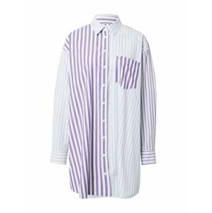 Tommy Jeans Košeľové šaty  svetlomodrá / fialová / biela