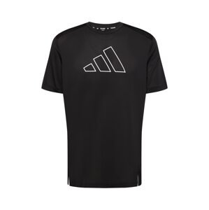 ADIDAS PERFORMANCE Funkčné tričko 'Train Icons'  čierna / biela