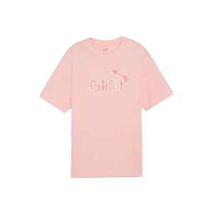 PUMA Funkčné tričko 'ESS+'  ružová / pastelovo červená / biela
