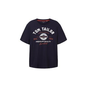 TOM TAILOR Men + Tričko  modrá / červená / biela