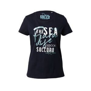 Soccx Tričko  námornícka modrá / svetlomodrá / biela