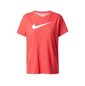 NIKE Funkčné tričko 'Swoosh'  červená melírovaná / biela