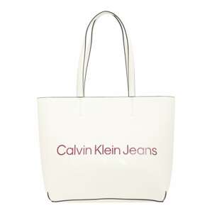 Calvin Klein Jeans Shopper  tmavofialová / biela