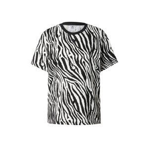ADIDAS ORIGINALS Tričko 'Allover Zebra Animal Print Essentials'  čierna / biela