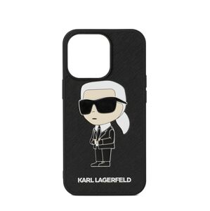 Karl Lagerfeld Puzdro na mobil 'Ikonik iPhone 14'  čierna / biela