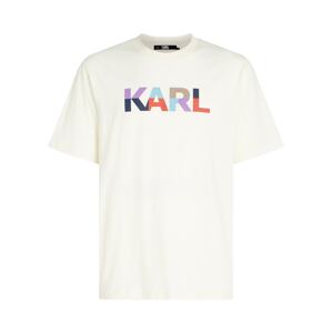 Karl Lagerfeld Tričko  modrá / svetlohnedá / orchideová / tmavooranžová / biela