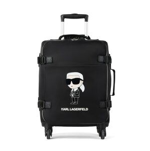 Karl Lagerfeld Kufor na kolieskach 'Ikonik Mix'  čierna / biela