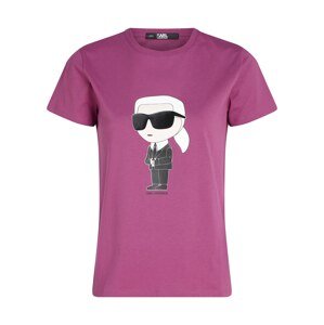 Karl Lagerfeld Tričko ' Ikonik '  purpurová / čierna / biela