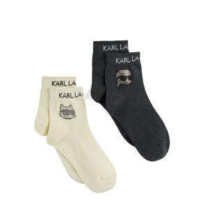 Karl Lagerfeld Ponožky  čierna / biela